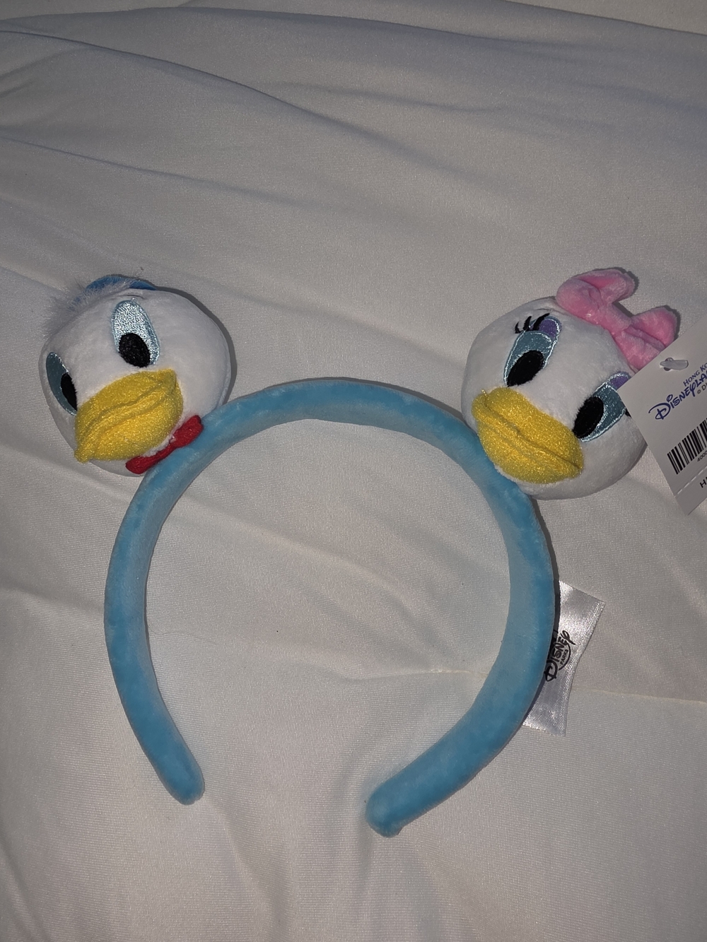 Disney Hong Kong Donald & Daisy Duck Plush Headband - Minnie Ears